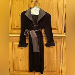 Tadashi Shoji black velour long sleeve dress